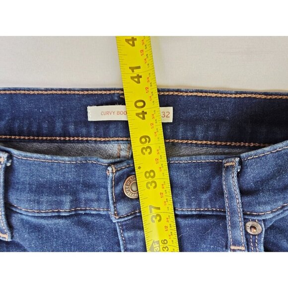 Levi's Size 32X31 Womens Curvy Boot Blue Denim 5 Pocket Logo Tag Jeans - Picture 11 of 14
